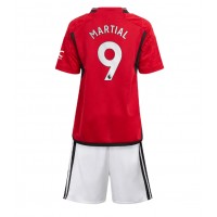 Manchester United Anthony Martial #9 Hjemmedraktsett Barn 2023-24 Kortermet (+ Korte bukser)